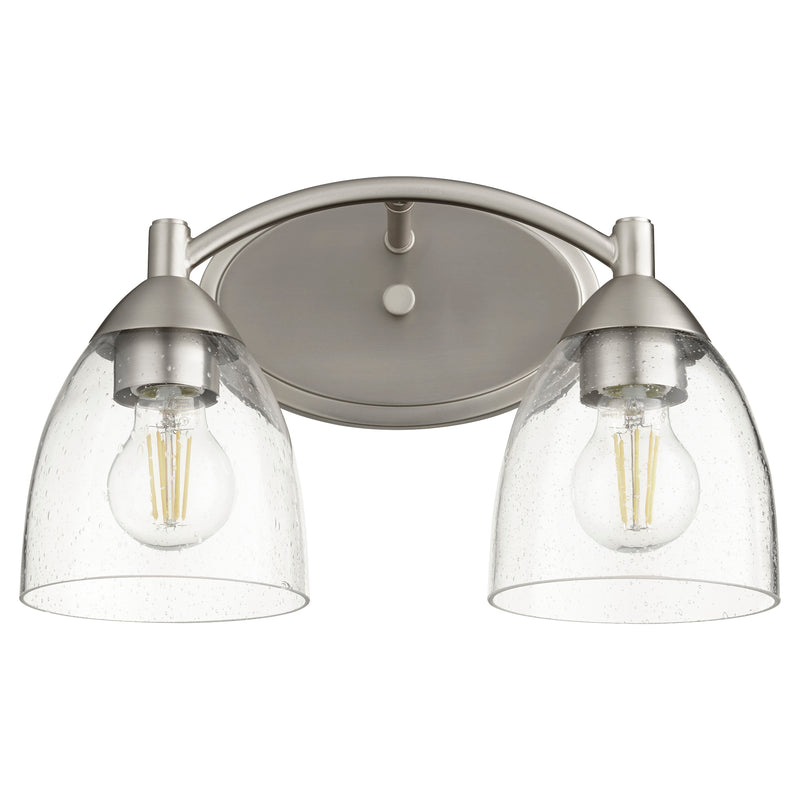 Quorum Home Quorum - 5069-2-265 - Two Light Vanity - Satin Nickel w/ Clear/Seeded
