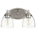 Quorum Home Quorum - 5069-2-265 - Two Light Vanity - Satin Nickel w/ Clear/Seeded