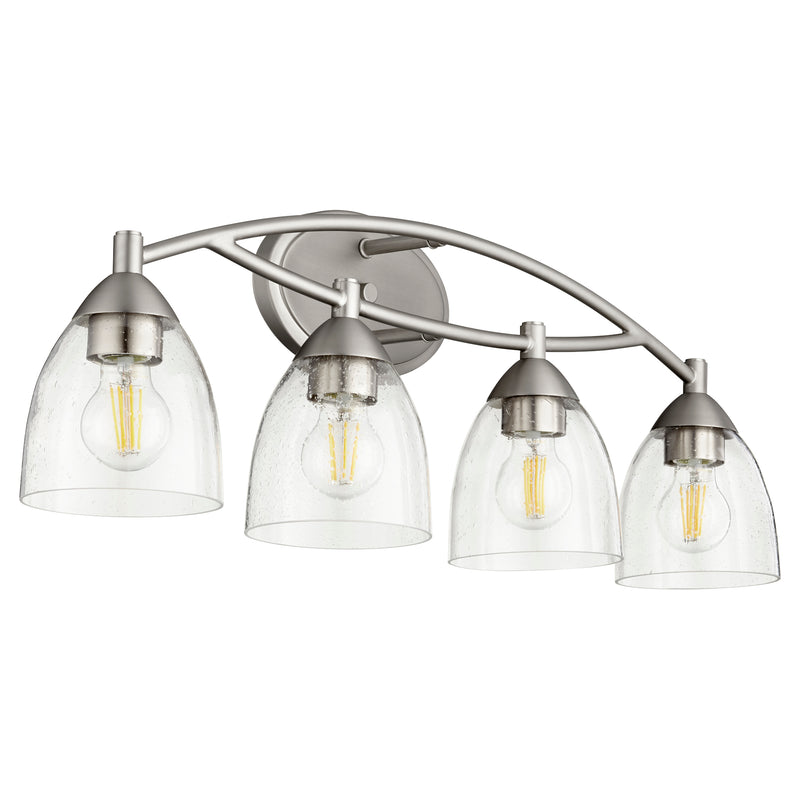 Quorum Home Quorum - 5069-4-265 - Four Light Vanity - Satin Nickel w/ Clear/Seeded