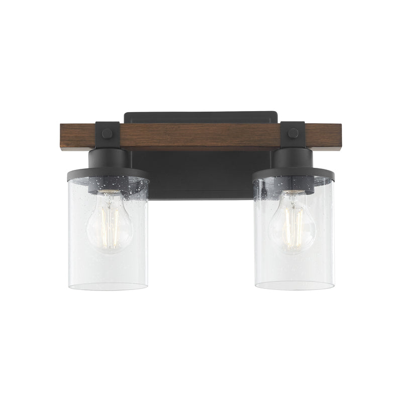 Quorum Home Quorum - 5089-2-69 - Two Light Vanity - Textured Black Walnut