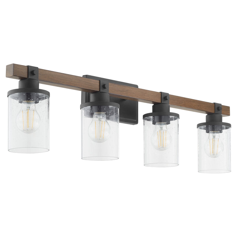 Quorum Home Quorum - 5089-4-69 - Four Light Vanity - Textured Black Walnut