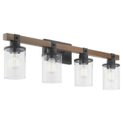 Quorum Home Quorum - 5089-4-69 - Four Light Vanity - Textured Black Walnut