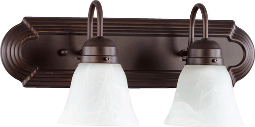 Quorum Home Quorum - 5094-2-186 - Two Light Vanity - Oiled Bronze w/ Faux Alabaster