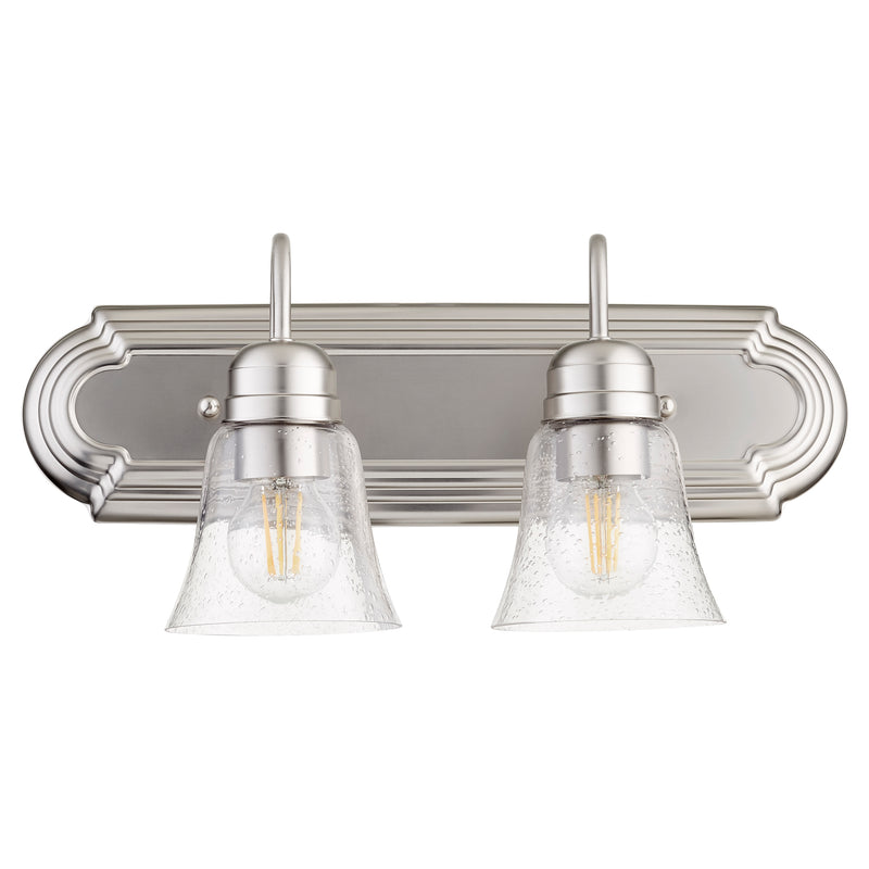 Quorum Home Quorum - 5094-2-265 - Two Light Vanity - Satin Nickel w/ Clear/Seeded
