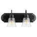 Quorum Home Quorum - 5094-2-269 - Two Light Vanity - Textured Black w/ Clear/Seeded