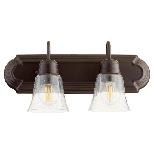 Quorum Home Quorum - 5094-2-286 - Two Light Vanity - Oiled Bronze w/ Clear/Seeded