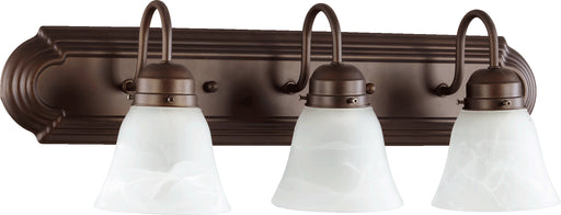 Quorum Home Quorum - 5094-3-186 - Three Light Vanity - Oiled Bronze w/ Faux Alabaster