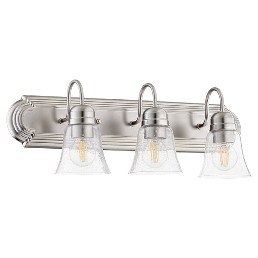 Quorum Home Quorum - 5094-3-265 - Three Light Vanity - Satin Nickel w/ Clear/Seeded