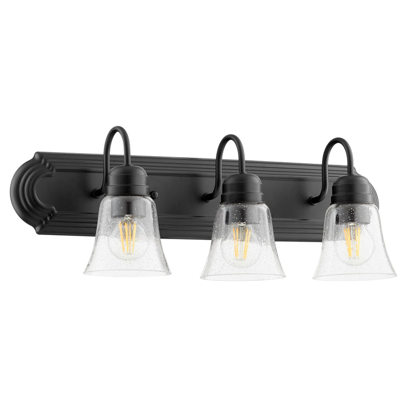Quorum Home Quorum - 5094-3-269 - Three Light Vanity - Textured Black w/ Clear/Seeded