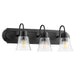 Quorum Home Quorum - 5094-3-269 - Three Light Vanity - Textured Black w/ Clear/Seeded