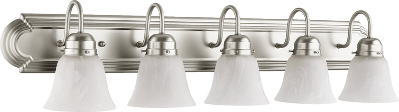 Quorum Home Quorum - 5094-5-165 - Five Light Vanity - Satin Nickel