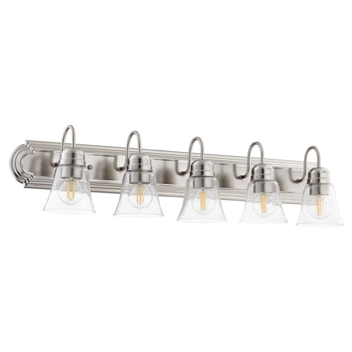 Quorum Home Quorum - 5094-5-265 - Five Light Vanity - Satin Nickel w/ Clear/Seeded