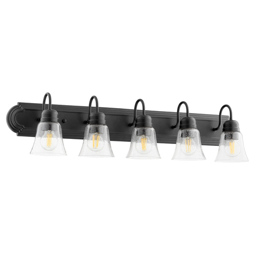 Quorum Home Quorum - 5094-5-269 - Five Light Vanity - Textured Black w/ Clear/Seeded