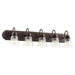 Quorum Home Quorum - 5094-5-286 - Five Light Vanity - Oiled Bronze w/ Clear/Seeded