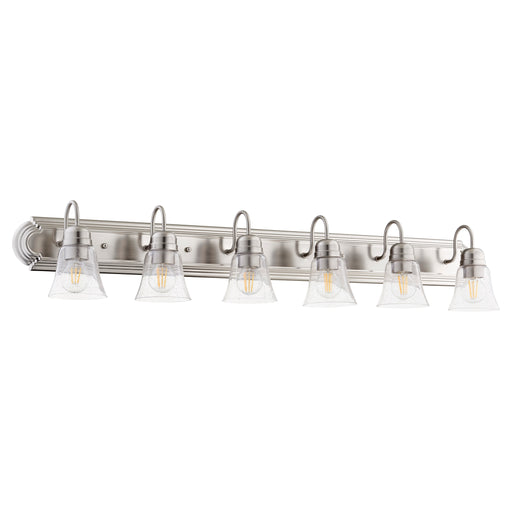 Quorum Home Quorum - 5094-6-265 - Six Light Vanity - Satin Nickel w/ Clear/Seeded
