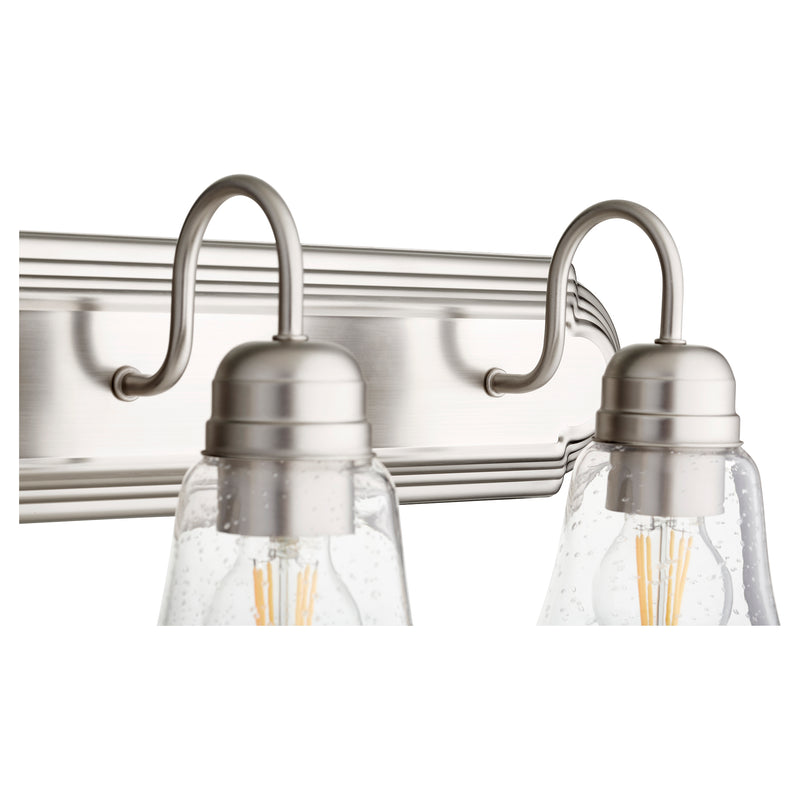 Quorum Home Quorum - 5094-6-265 - Six Light Vanity - Satin Nickel w/ Clear/Seeded