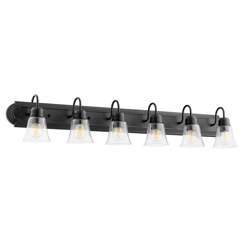 Quorum Home Quorum - 5094-6-269 - Six Light Vanity - Textured Black w/ Clear/Seeded