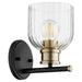 Quorum Home Quorum - 510-1-6980 - One Light Wall Mount - Textured Black w/ Aged Brass