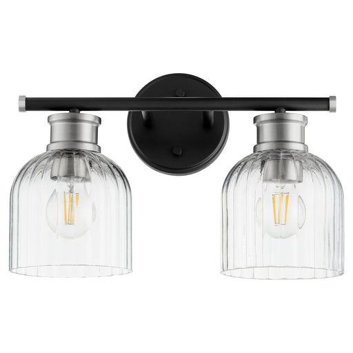 Quorum Home Quorum - 510-2-6965 - Two Light Vanity - Textured Black w/ Satin Nickel
