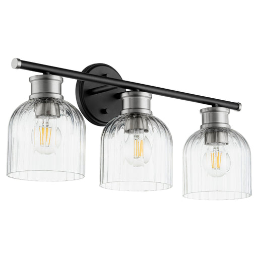 Quorum Home Quorum - 510-3-6965 - Three Light Vanity - Textured Black w/ Satin Nickel