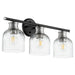 Quorum Home Quorum - 510-3-6965 - Three Light Vanity - Textured Black w/ Satin Nickel