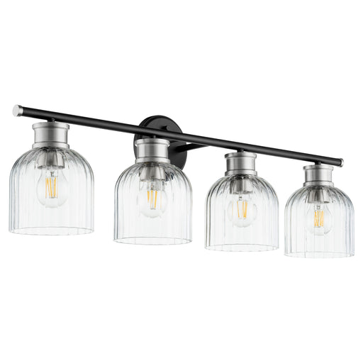Quorum Home Quorum - 510-4-6965 - Four Light Vanity - Textured Black w/ Satin Nickel