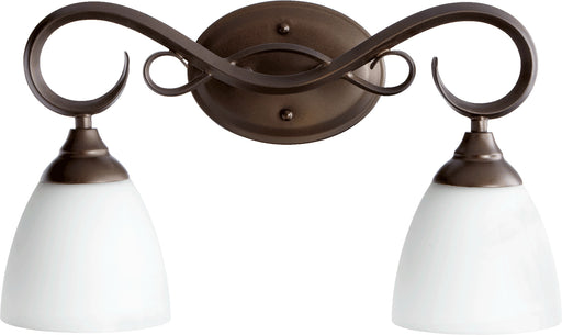 Quorum Home Quorum - 5108-2-86 - Two Light Vanity - Oiled Bronze w/ Satin Opal