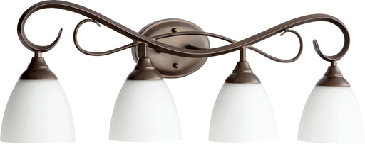 Quorum Home Quorum - 5108-4-86 - Four Light Vanity - Oiled Bronze w/ Satin Opal