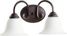 Quorum Home Quorum - 5110-2-186 - Two Light Vanity - Oiled Bronze w/ Satin Opal