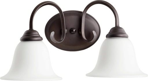 Quorum Home Quorum - 5110-2-186 - Two Light Vanity - Oiled Bronze w/ Satin Opal