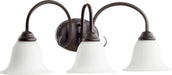 Quorum Home Quorum - 5110-3-186 - Three Light Vanity - Oiled Bronze w/ Satin Opal