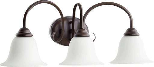 Quorum Home Quorum - 5110-3-186 - Three Light Vanity - Oiled Bronze w/ Satin Opal