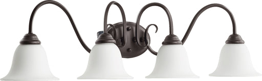 Quorum Home Quorum - 5110-4-186 - Four Light Vanity - Oiled Bronze w/ Satin Opal