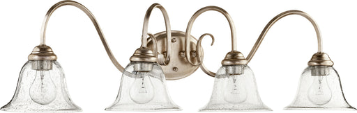 Quorum Home Quorum - 5110-4-60 - Four Light Vanity - Aged Silver Leaf w/ Clear/Seeded