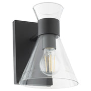 Quorum Home Quorum - 5119-1-259 - One Light Wall Mount - Matte Black w/ Clear Glass