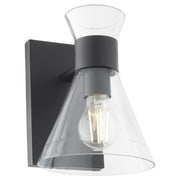 Quorum Home Quorum - 5119-1-259 - One Light Wall Mount - Matte Black w/ Clear Glass