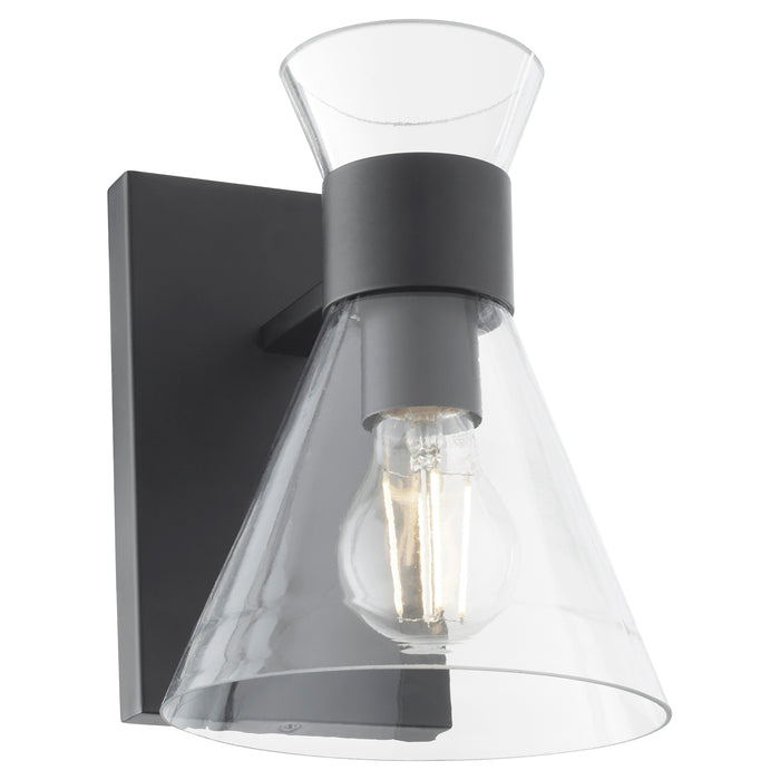 Quorum Home Quorum - 5119-1-259 - One Light Wall Mount - Matte Black w/ Clear Glass