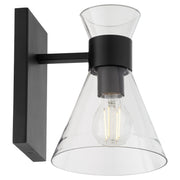 Quorum Home Quorum - 5119-1-259 - One Light Wall Mount - Matte Black w/ Clear Glass