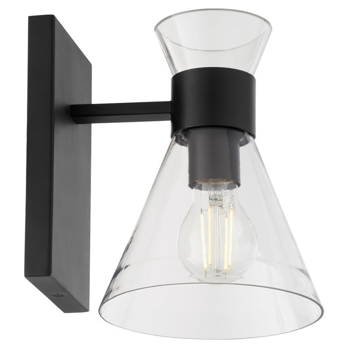 Quorum Home Quorum - 5119-1-259 - One Light Wall Mount - Matte Black w/ Clear Glass