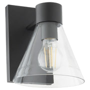 Quorum Home Quorum - 5119-1-259 - One Light Wall Mount - Matte Black w/ Clear Glass