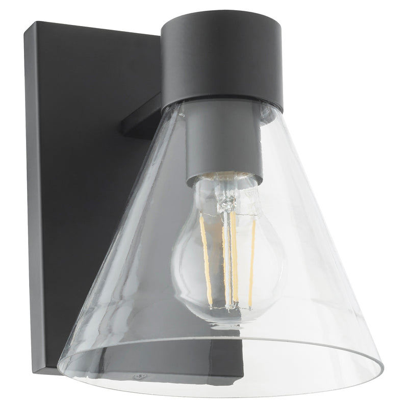 Quorum Home Quorum - 5119-1-259 - One Light Wall Mount - Matte Black w/ Clear Glass