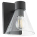 Quorum Home Quorum - 5119-1-259 - One Light Wall Mount - Matte Black w/ Clear Glass