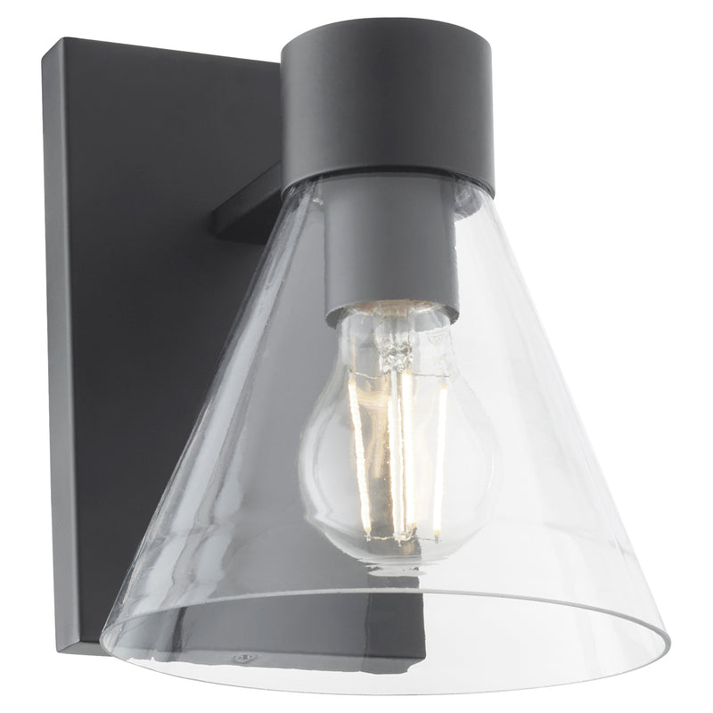 Quorum Home Quorum - 5119-1-259 - One Light Wall Mount - Matte Black w/ Clear Glass