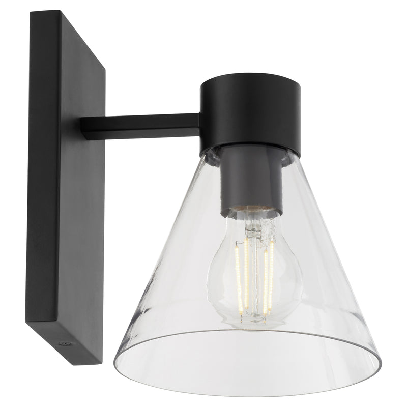 Quorum Home Quorum - 5119-1-259 - One Light Wall Mount - Matte Black w/ Clear Glass