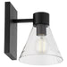 Quorum Home Quorum - 5119-1-259 - One Light Wall Mount - Matte Black w/ Clear Glass