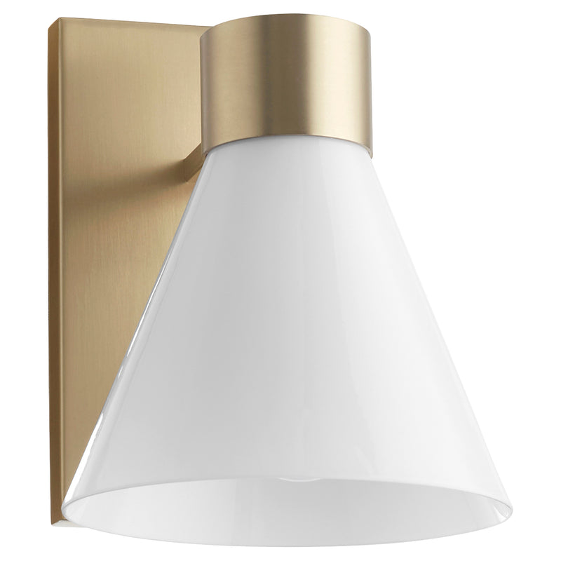 Quorum Home Quorum - 5119-1-80 - One Light Wall Mount - Aged Brass w/ Gloss Opal