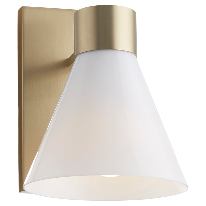 Quorum Home Quorum - 5119-1-80 - One Light Wall Mount - Aged Brass w/ Gloss Opal