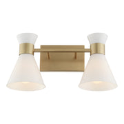 Quorum Home Quorum - 5119-2-80 - Two Light Vanity - Aged Brass w/ Gloss Opal