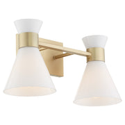 Quorum Home Quorum - 5119-2-80 - Two Light Vanity - Aged Brass w/ Gloss Opal