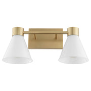 Quorum Home Quorum - 5119-2-80 - Two Light Vanity - Aged Brass w/ Gloss Opal